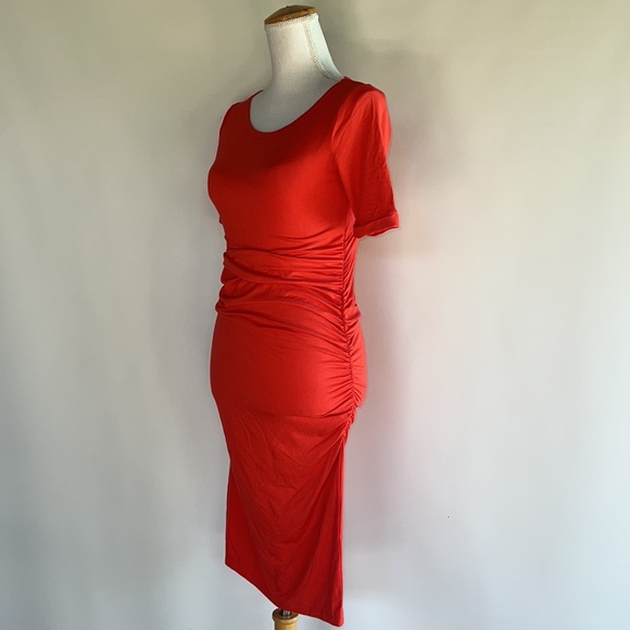 NWT Isabella Oliver Ruched T-Shirt Maternity Dress - sz 1 (= 2US) - Picture 4 of 6